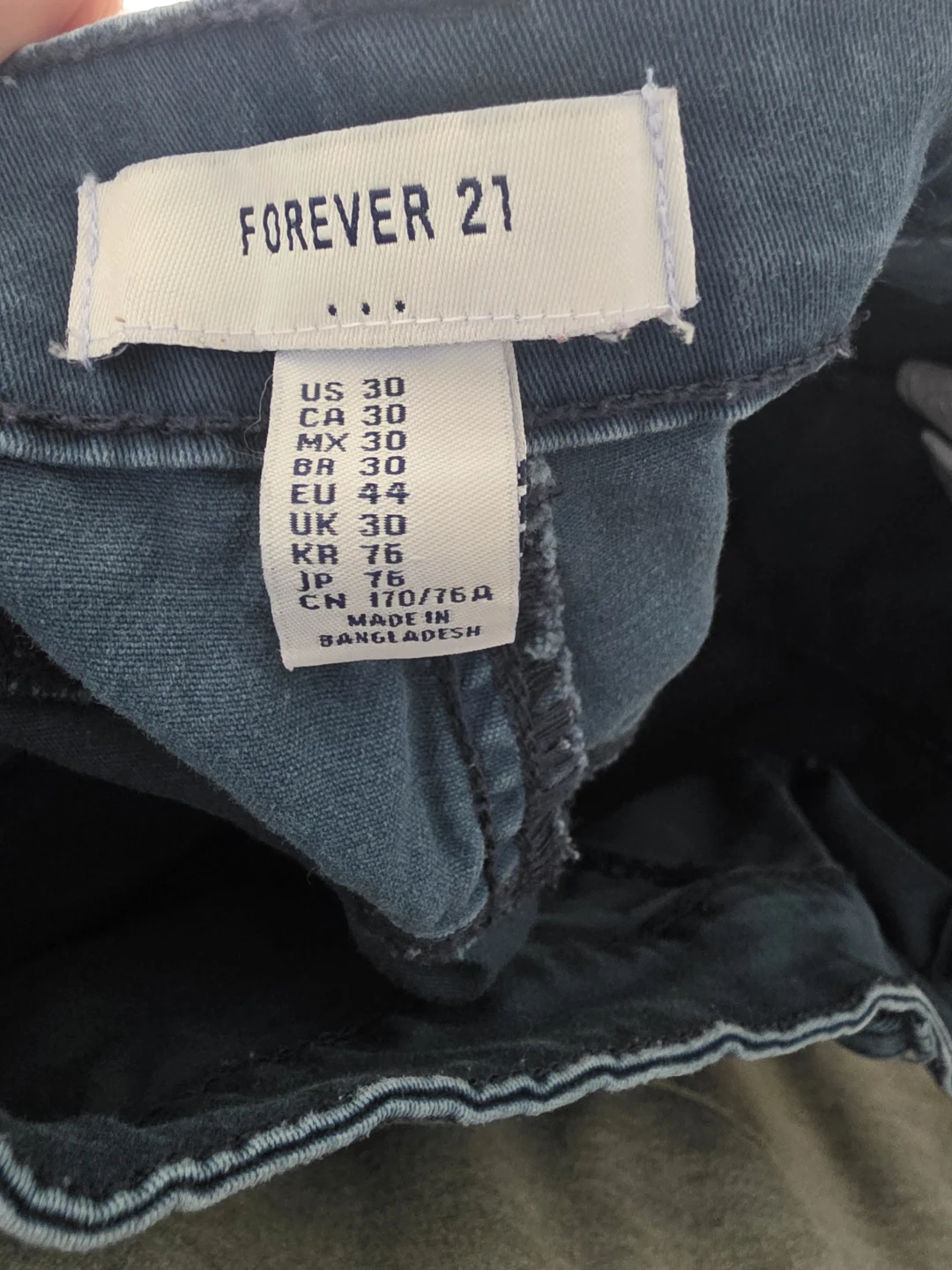 Forever 21 Blue Cargo Pants - Size 30 - photo 3