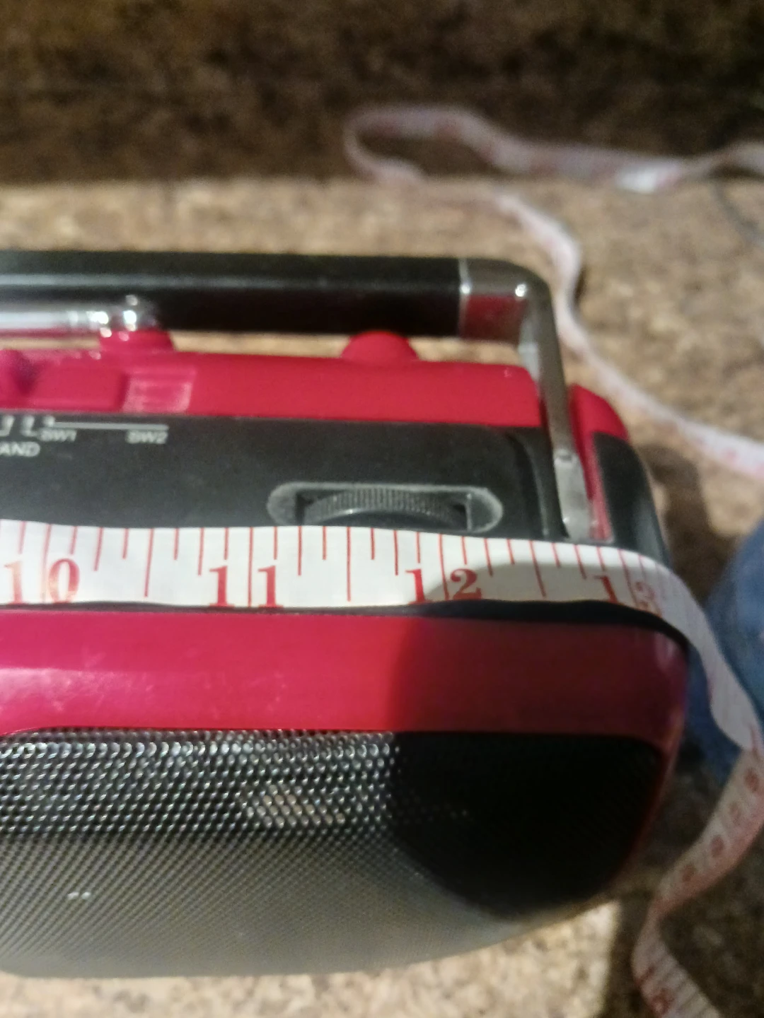 National RX-FM Portable Boombox Cassette Player Radio Red - photo 3