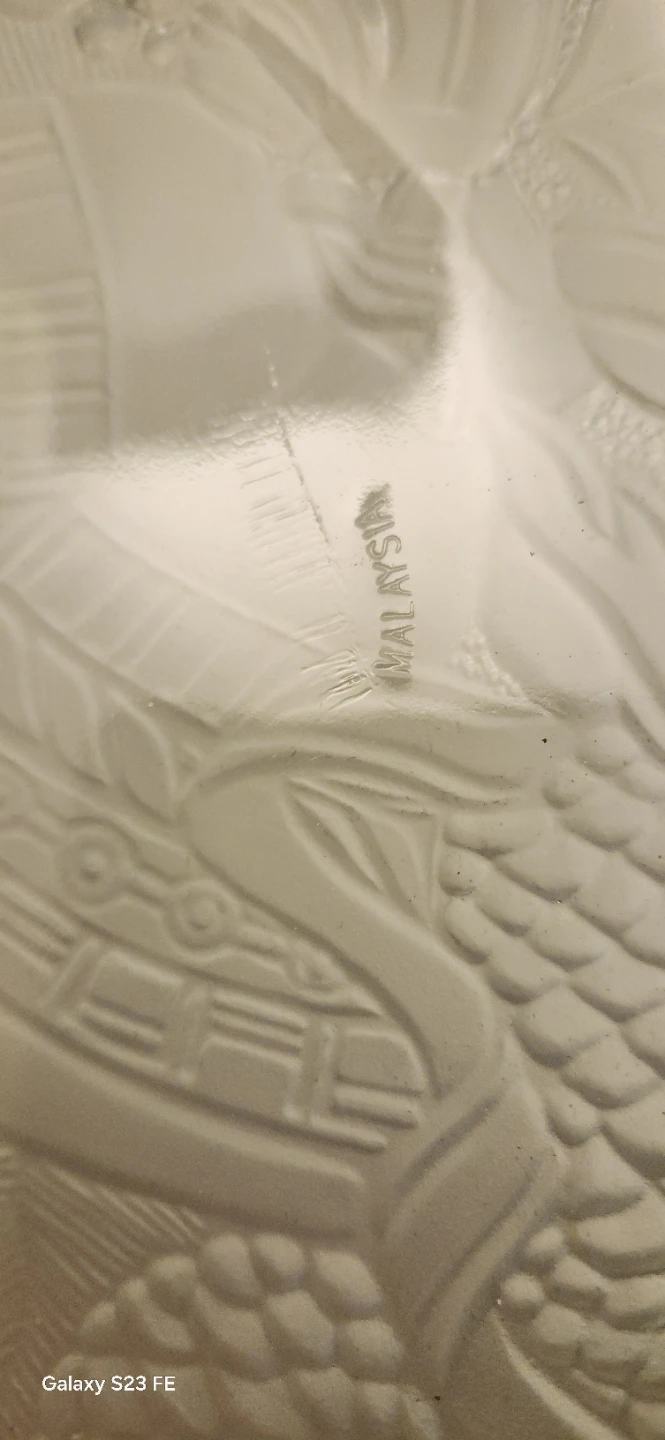 Clear Glass Embossed Fruit Bowl - photo 4