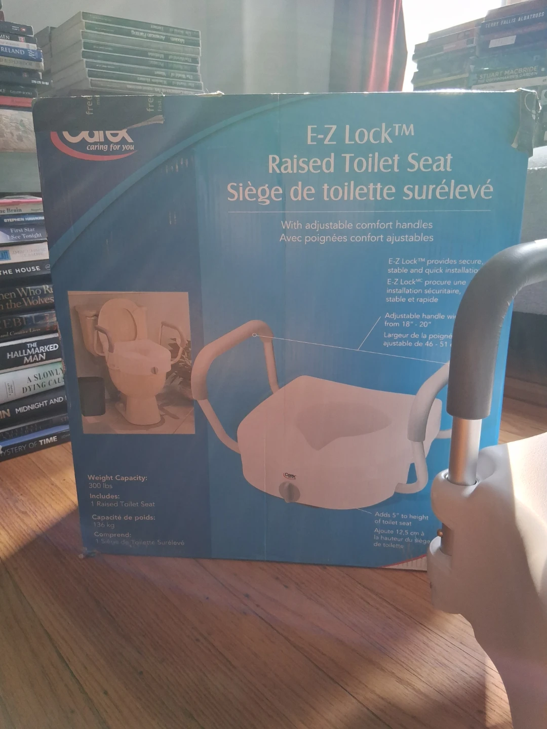 Carex EZ Lock Raised Toilet Seat with Adjustable Handles - photo 3