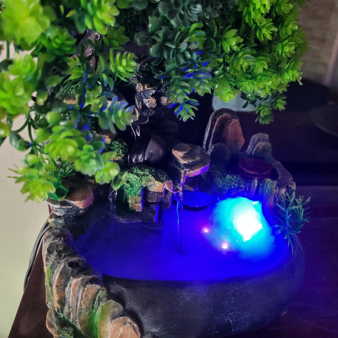 Tabletop Water Fountain with LED Lights - photo 2
