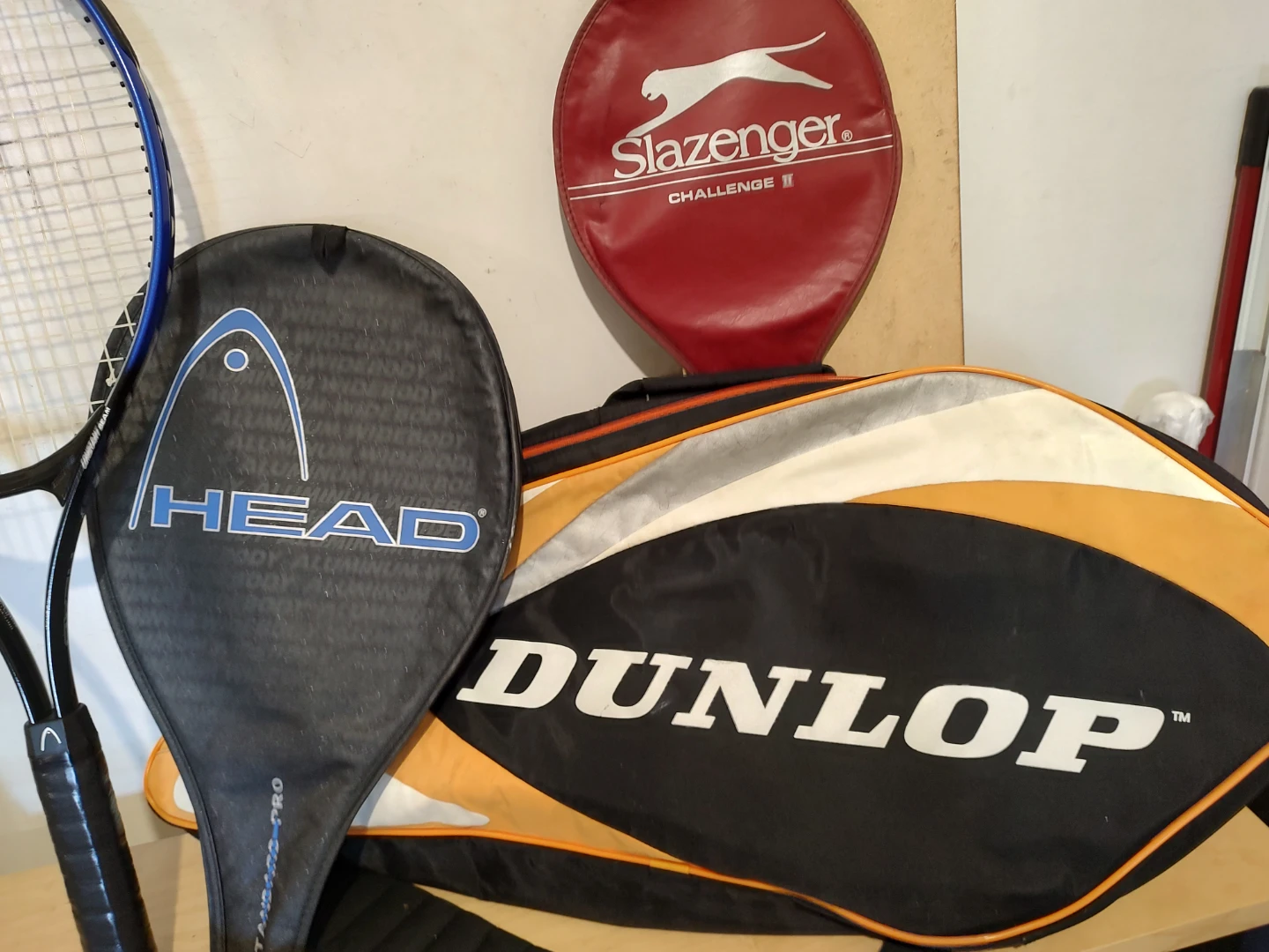 Two Wilson, one Head tennis racquets, Slazenger badminton Racket - photo 5