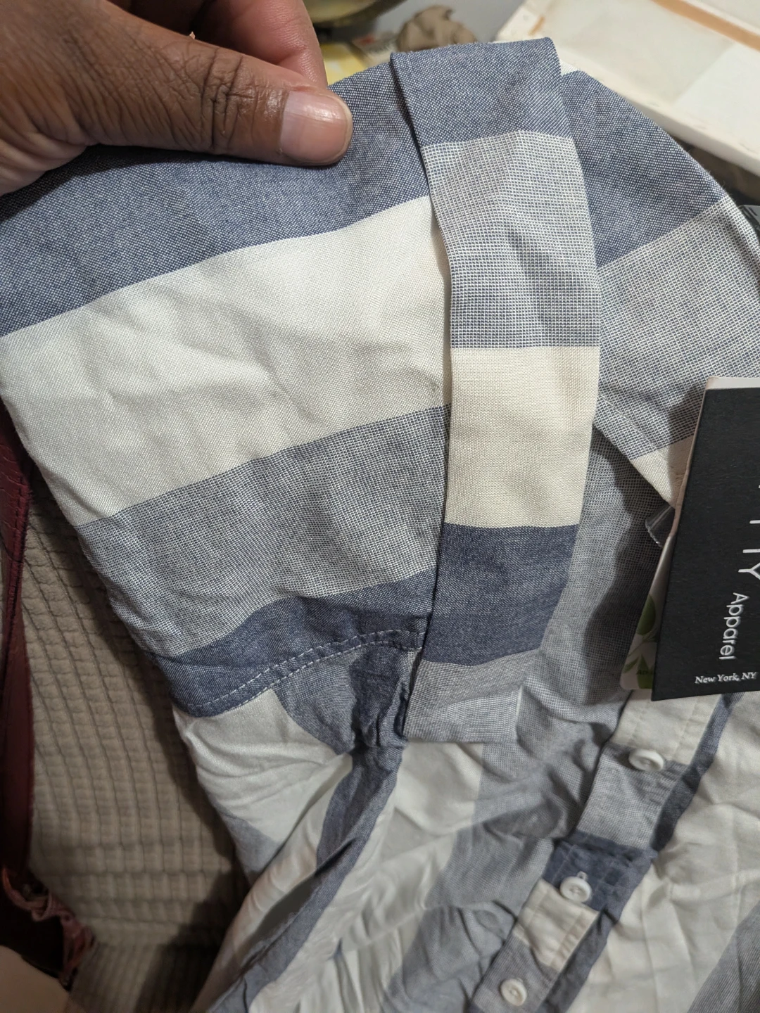 APNY Apparel Striped Button-Up Shirt S - photo 3