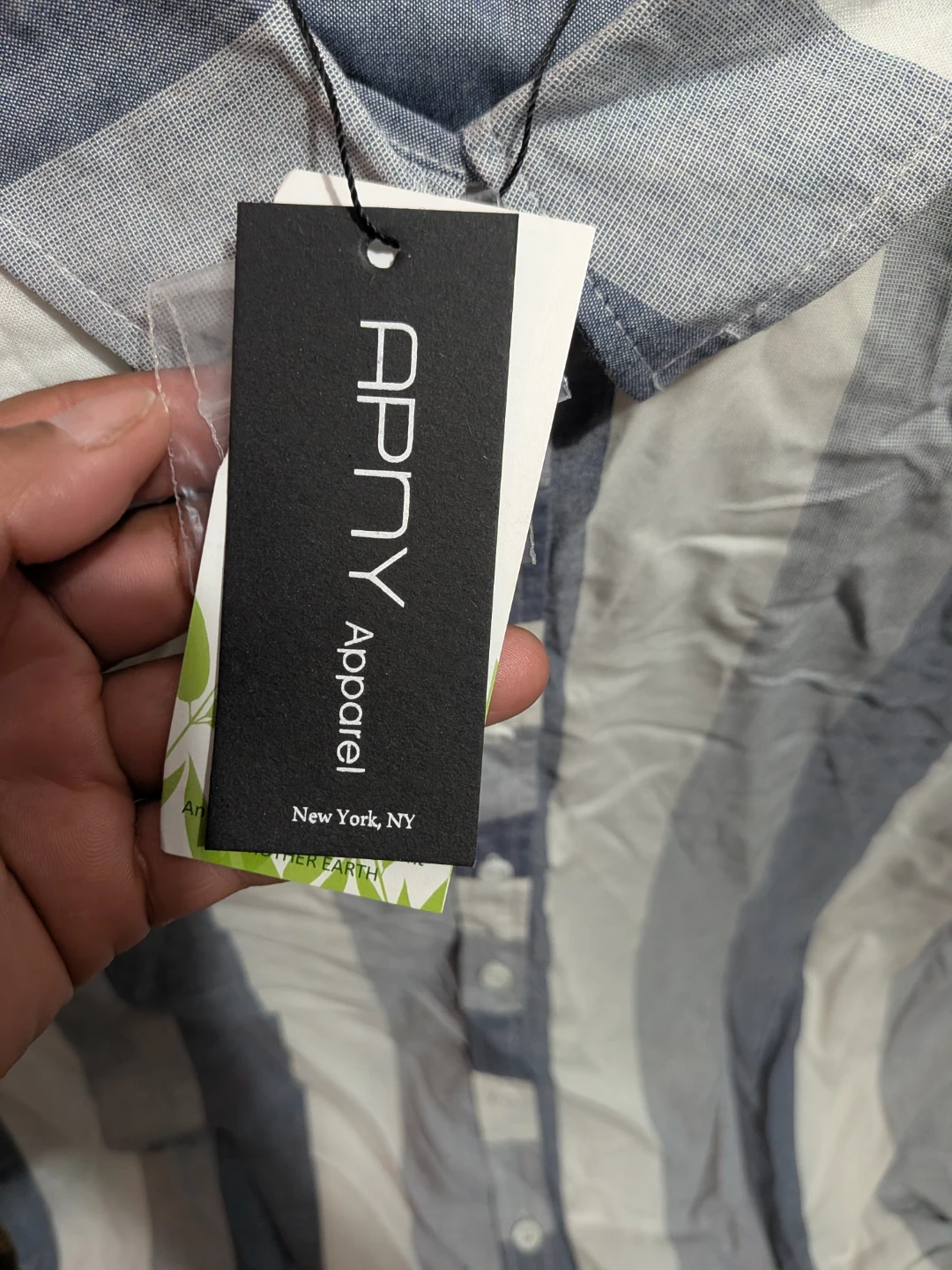 APNY Apparel Striped Button-Up Shirt S - photo 5