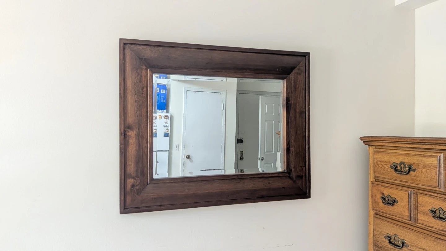 Wooden Framed Wall Mirror