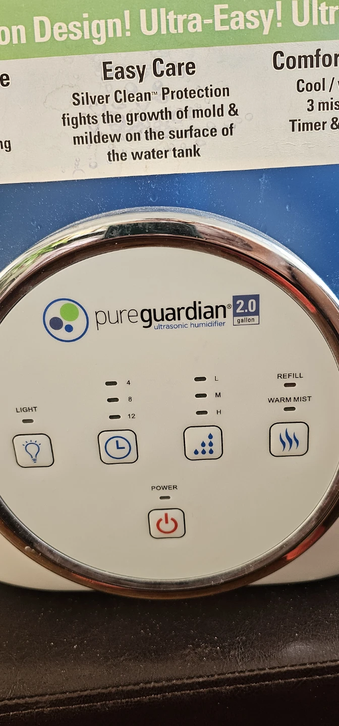 PureGuardian Ultrasonic Humidifier 2.0 Gallon - photo 2