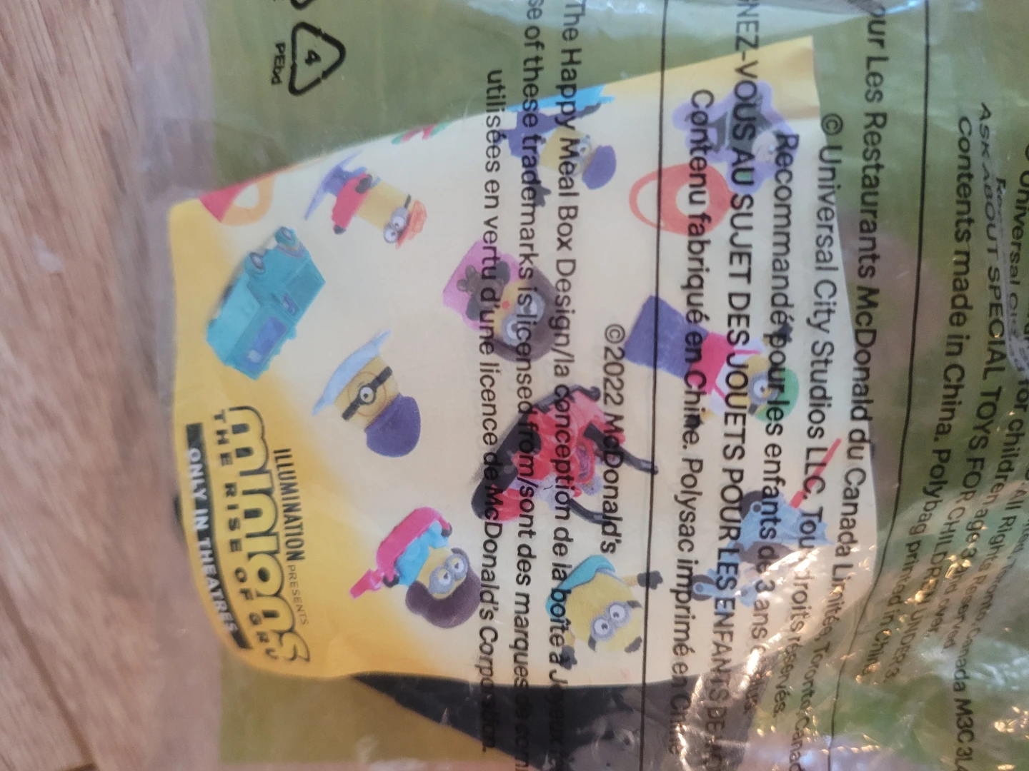 McDonald's Minions Happy Meal Toy