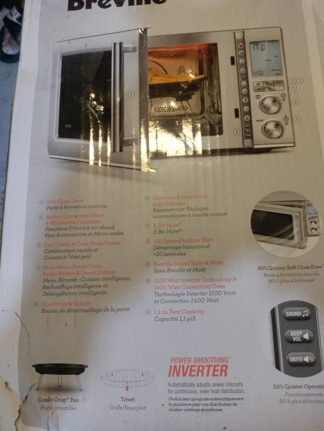 Breville Combi Wave 3 in 1 Airfryer Convection Oven Microwave - photo 4
