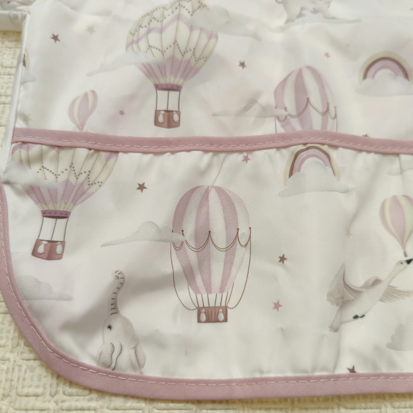 New Baby Bib with Long Sleeves - Hot Air Balloon Print - photo 5