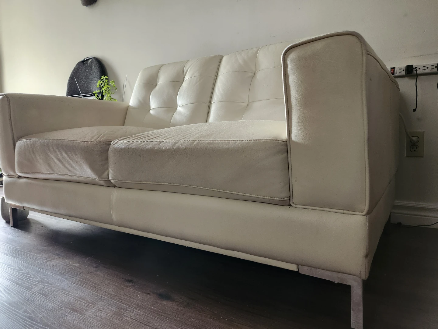 Cream Loveseat Sofa - photo 4