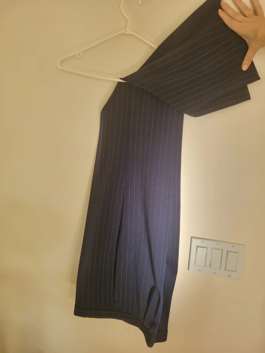 Serenae Pinstripe Blazer and Pants Set - photo 3