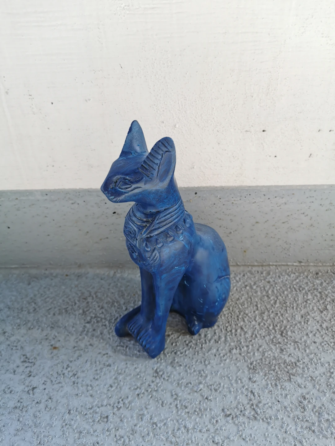 Vintage Egyptian Bastet Cat Statue Hand Carved Stone Composite - photo 2