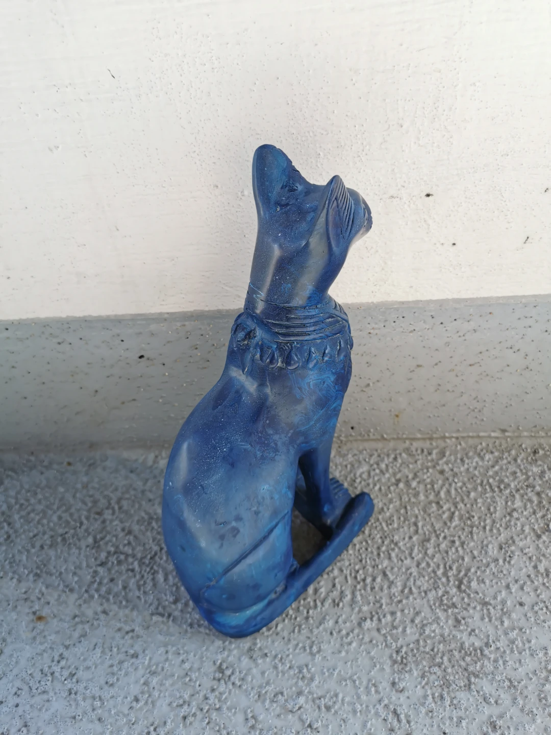Vintage Egyptian Bastet Cat Statue Hand Carved Stone Composite - photo 3