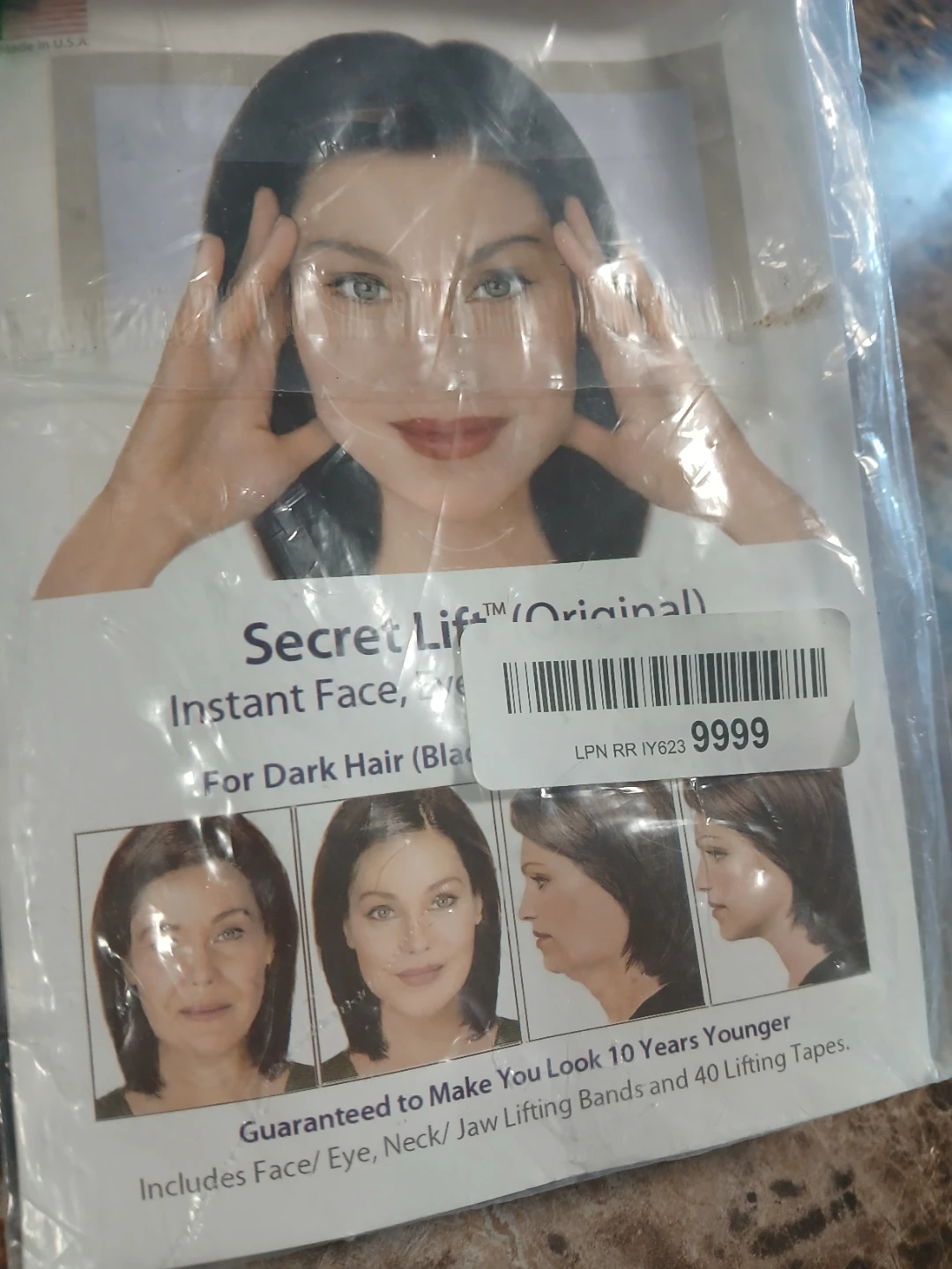 Secret Life Original Instant Face Lifting Bands for Dark Hair