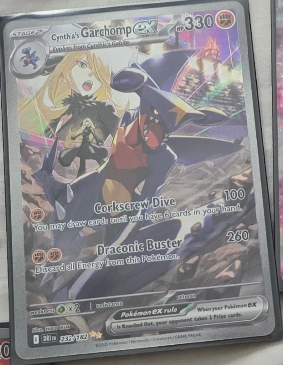 Cynthia's Garchomp EX Pokémon Card 232/182