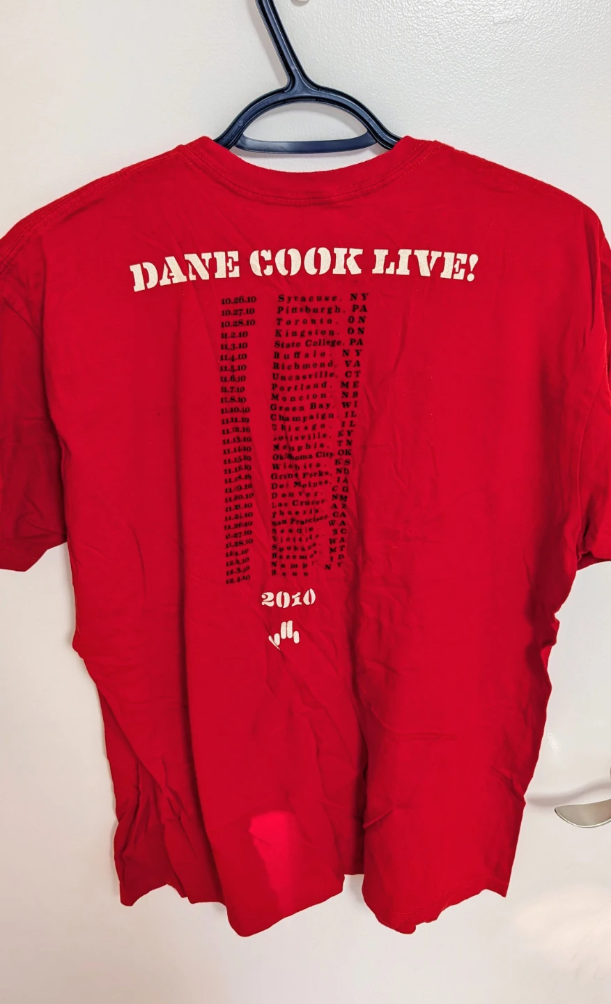 Dane Cook Live! Tour T-Shirt - Men's Large - photo 4