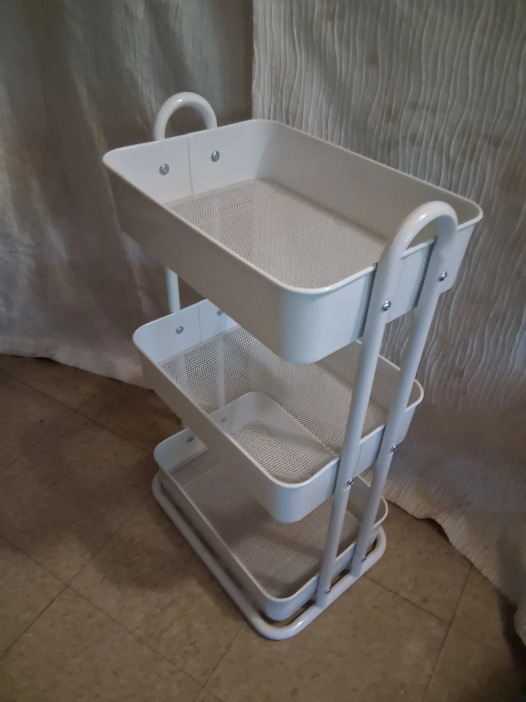 White 3-Tier  Utility Cart Durable