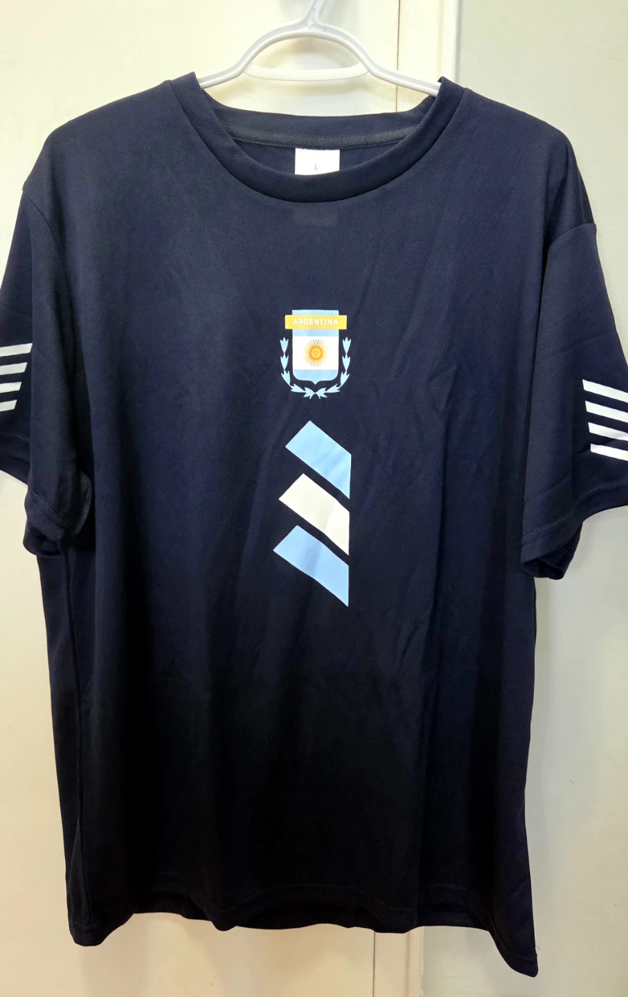 Argentina Soccer Navy Blue Polyester Shirt – Size L *new