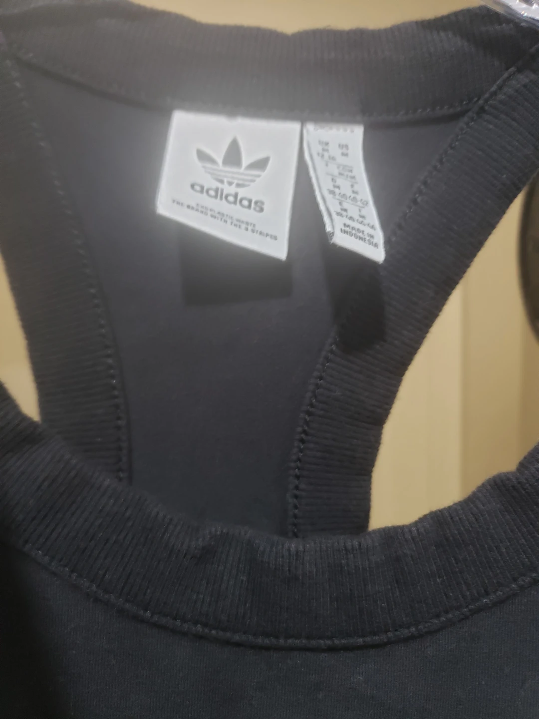 Adidas Black Dress with White Stripes - photo 3
