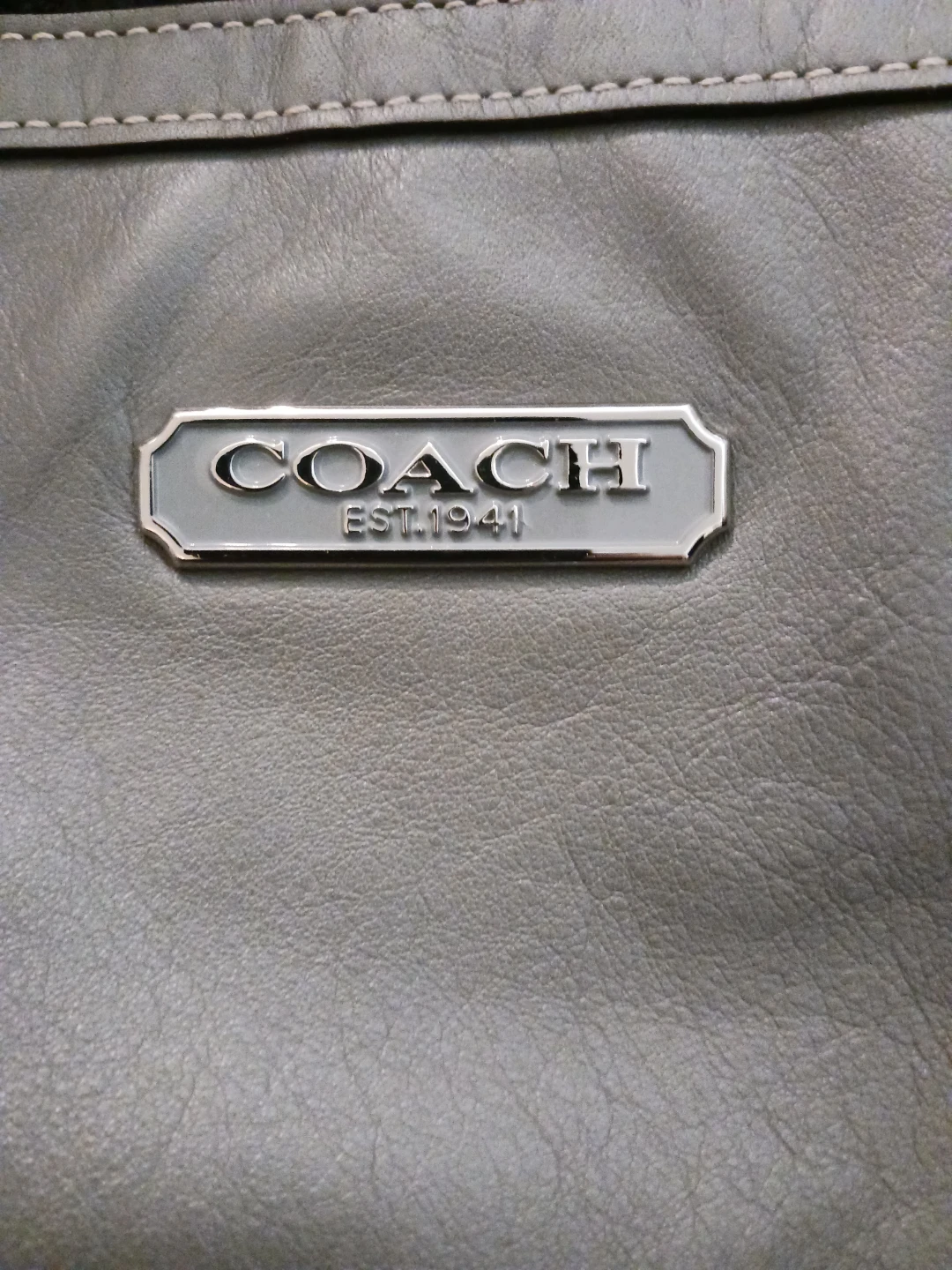 Coach Grey Leather Tote Bag - photo 2