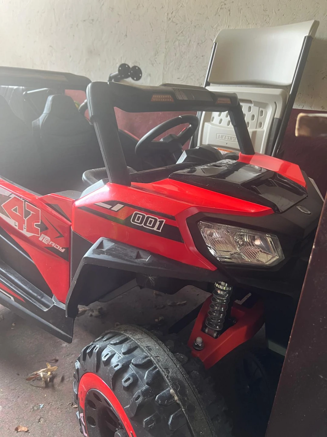 Kids electric car 24v 2 seater red colour