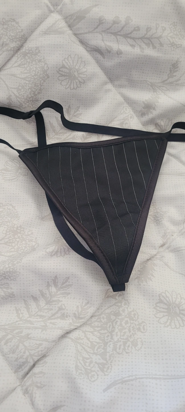 3-Piece Striped Corset Set with Skirt and Thong - photo 4
