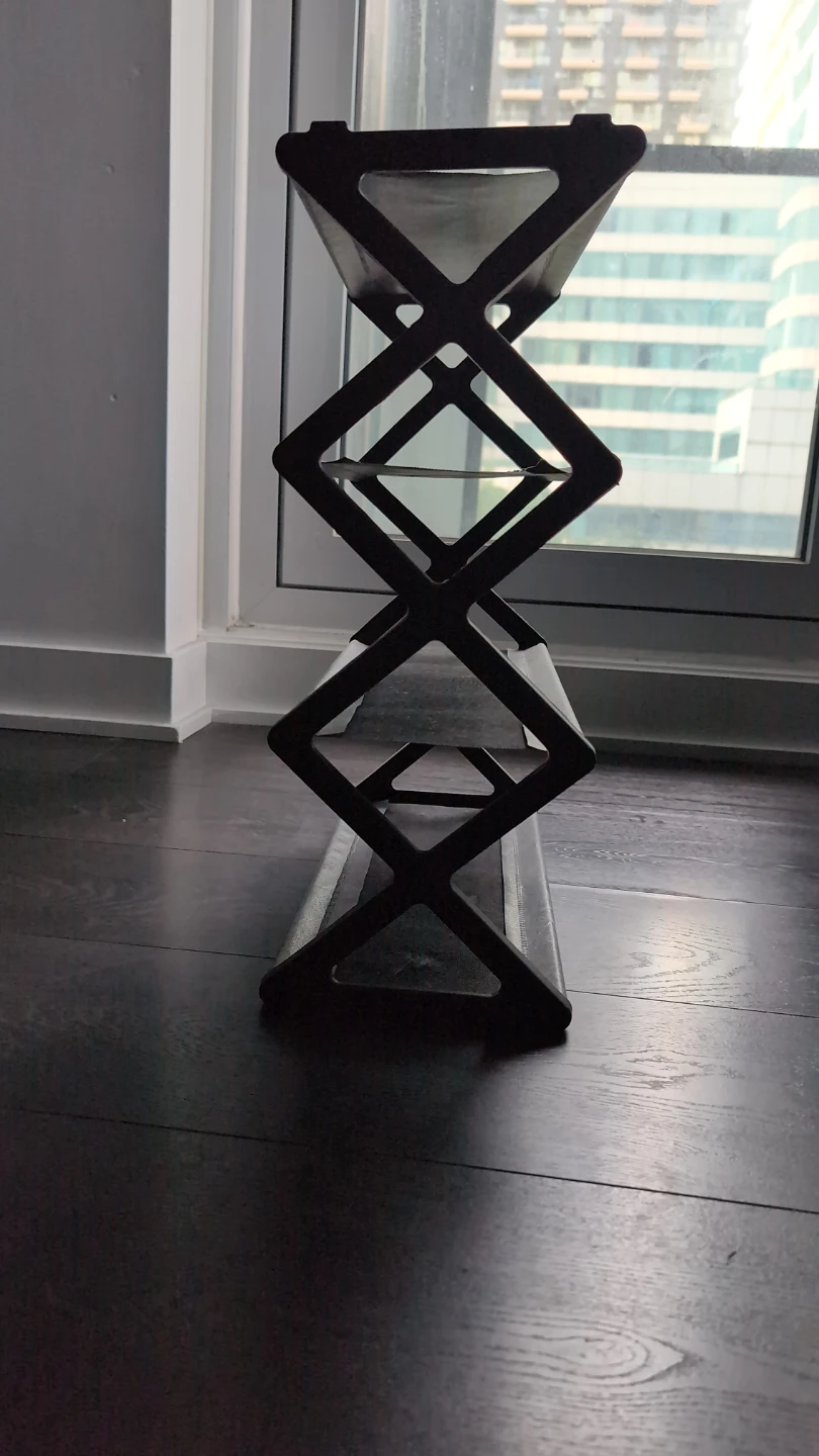3-Tier Black Shoe Rack Organizer - photo 3