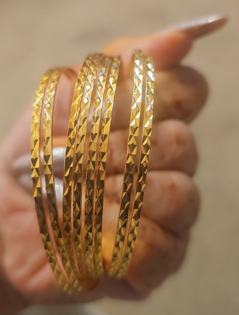 24 karat Gold plated Bangles, set of 8
