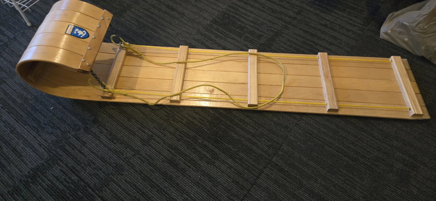 Vintage Wooden Toboggan Sled