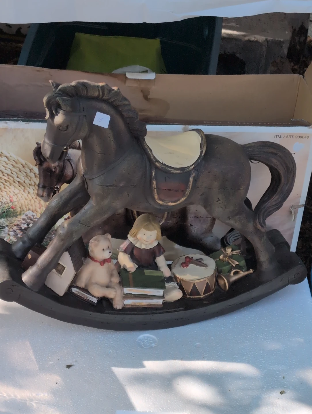 Vintage style rocking horse figurine