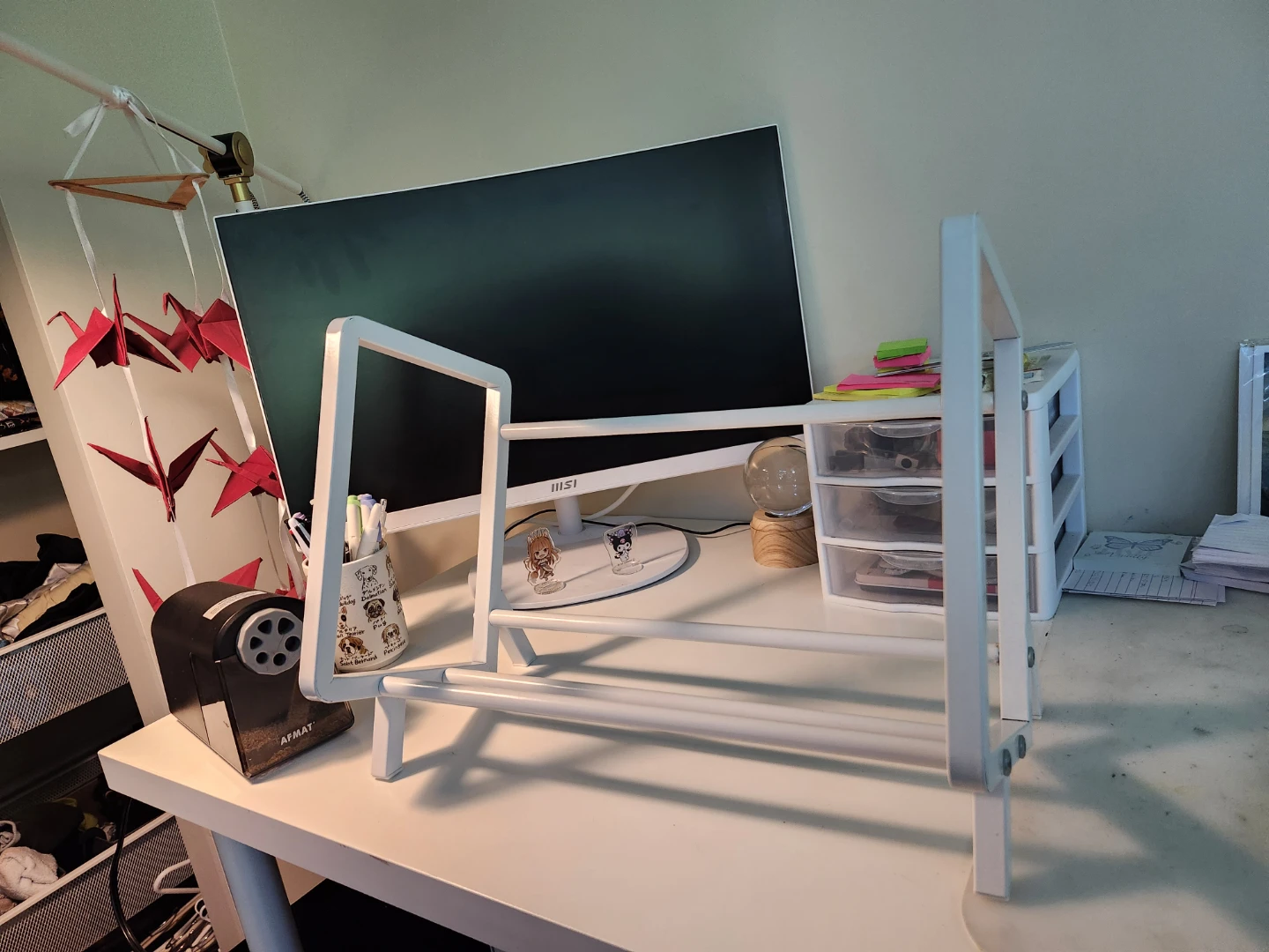 White Desk Shelf Organizer