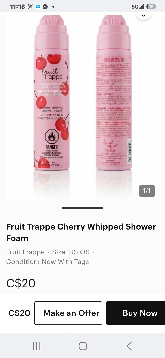 Fruit Frappé Cherry Whipped Shower Foam 244g - photo 2