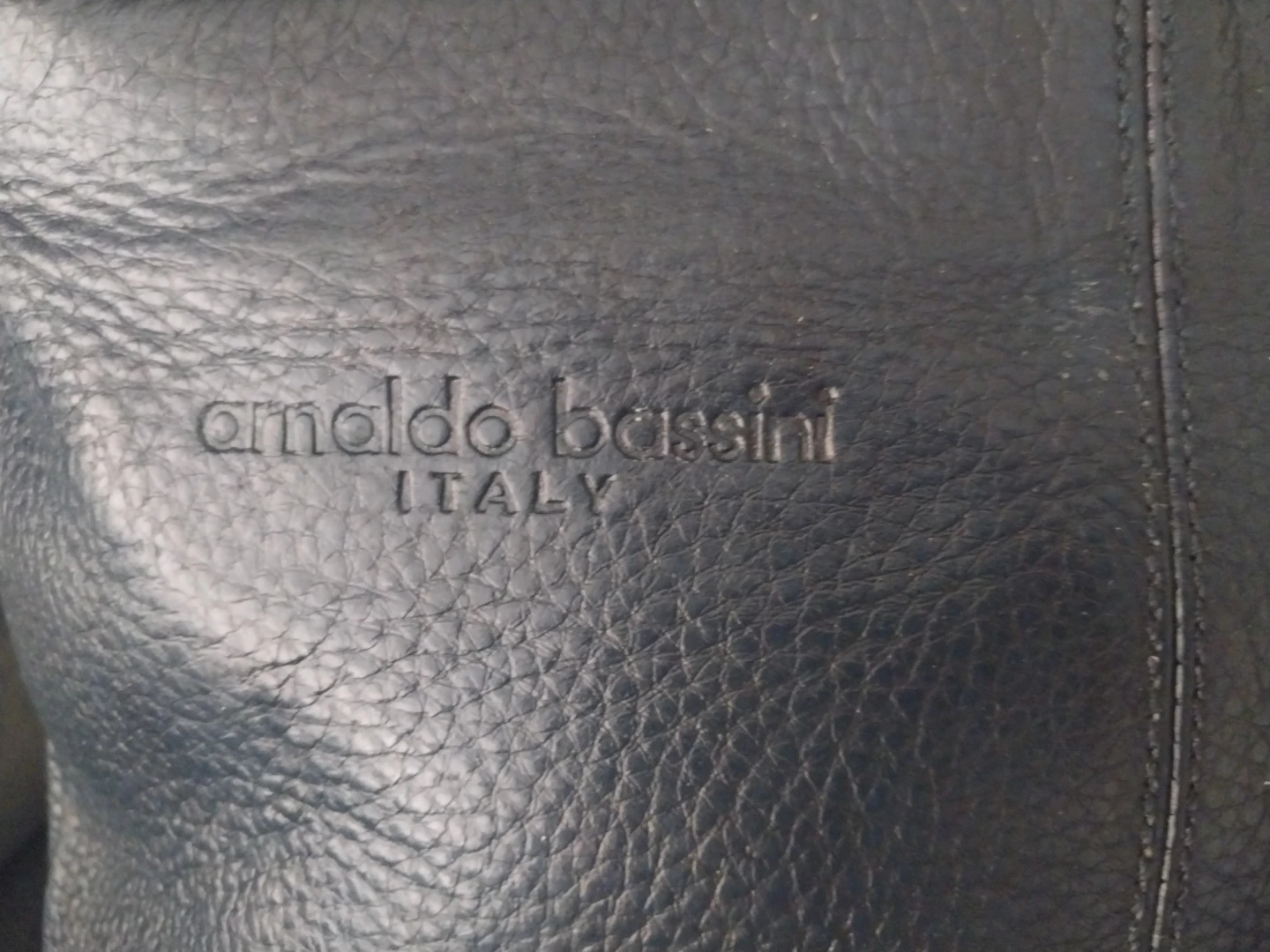 Arnaldo Bassini ITALY Leather Shoulder Bag - Navy - photo 3