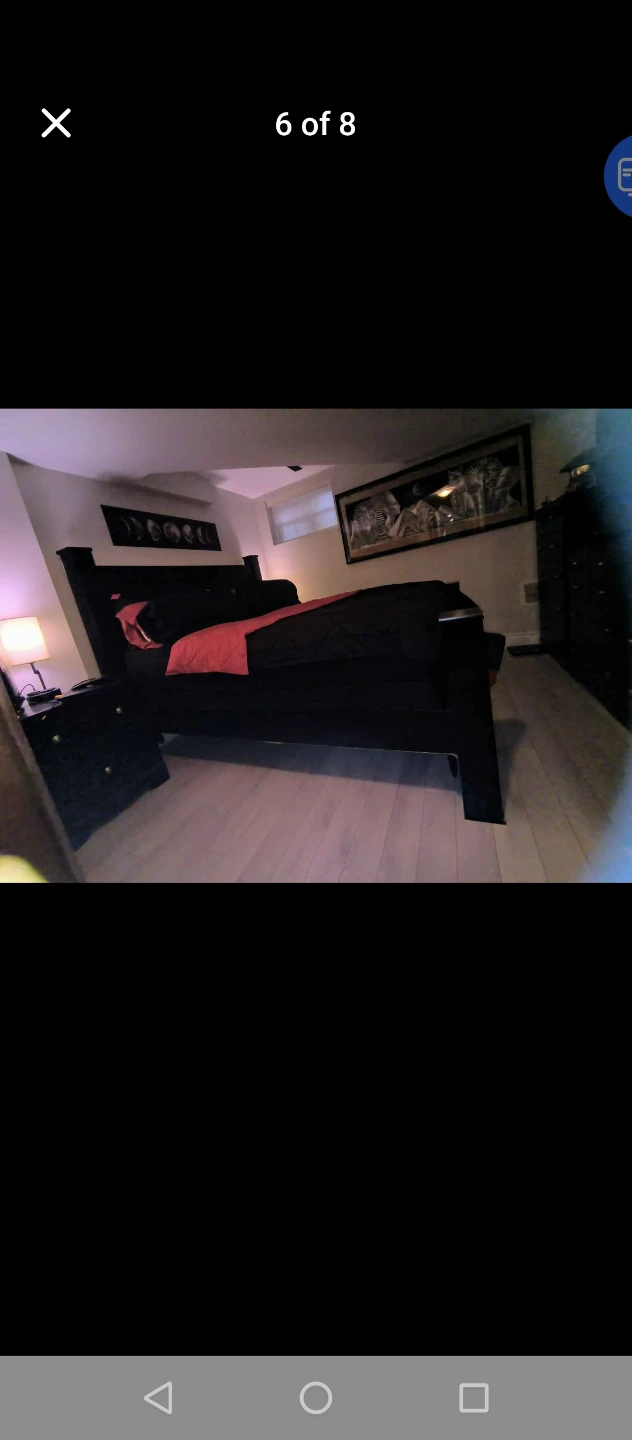 King size bed frame, Brand: Ashley shay - photo 4