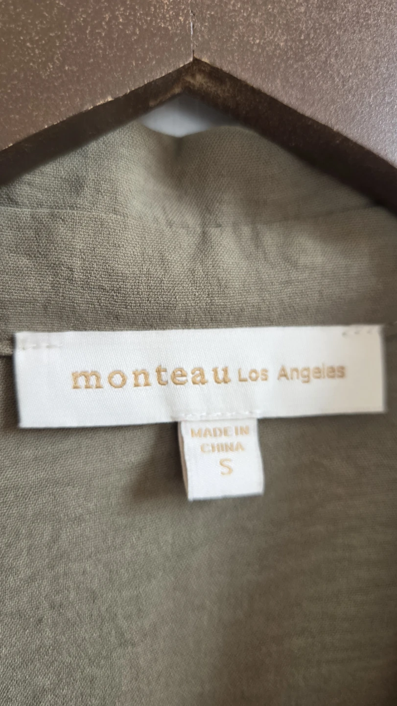 Monteau Los Angeles Olive Green Utility Dress - Size S - photo 2
