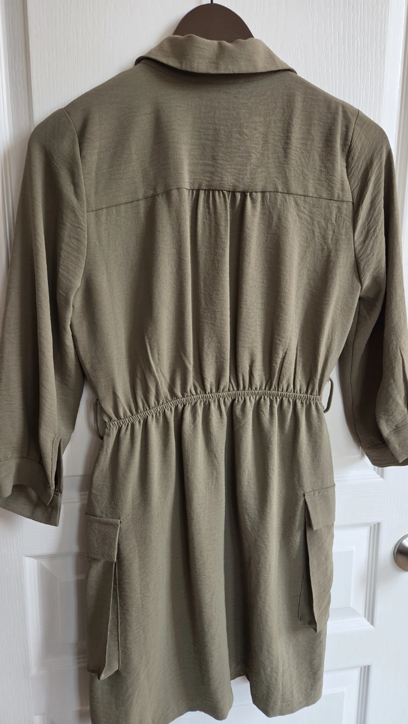 Monteau Los Angeles Olive Green Utility Dress - Size S - photo 4