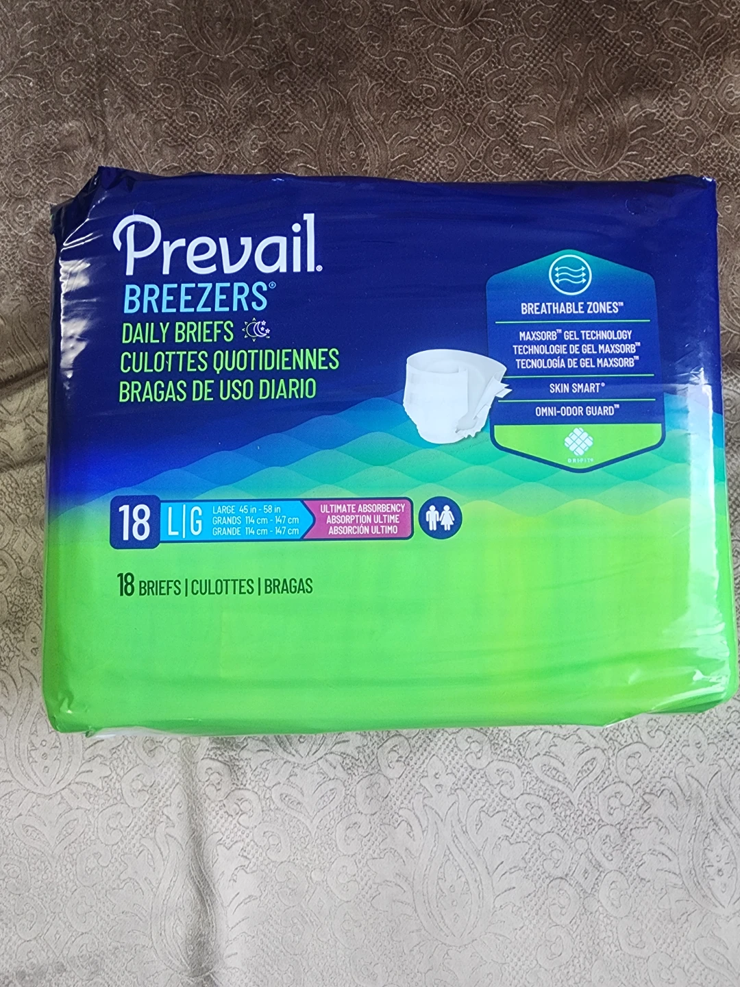 Prevail Breezers Daily Briefs - Large (18 ct)