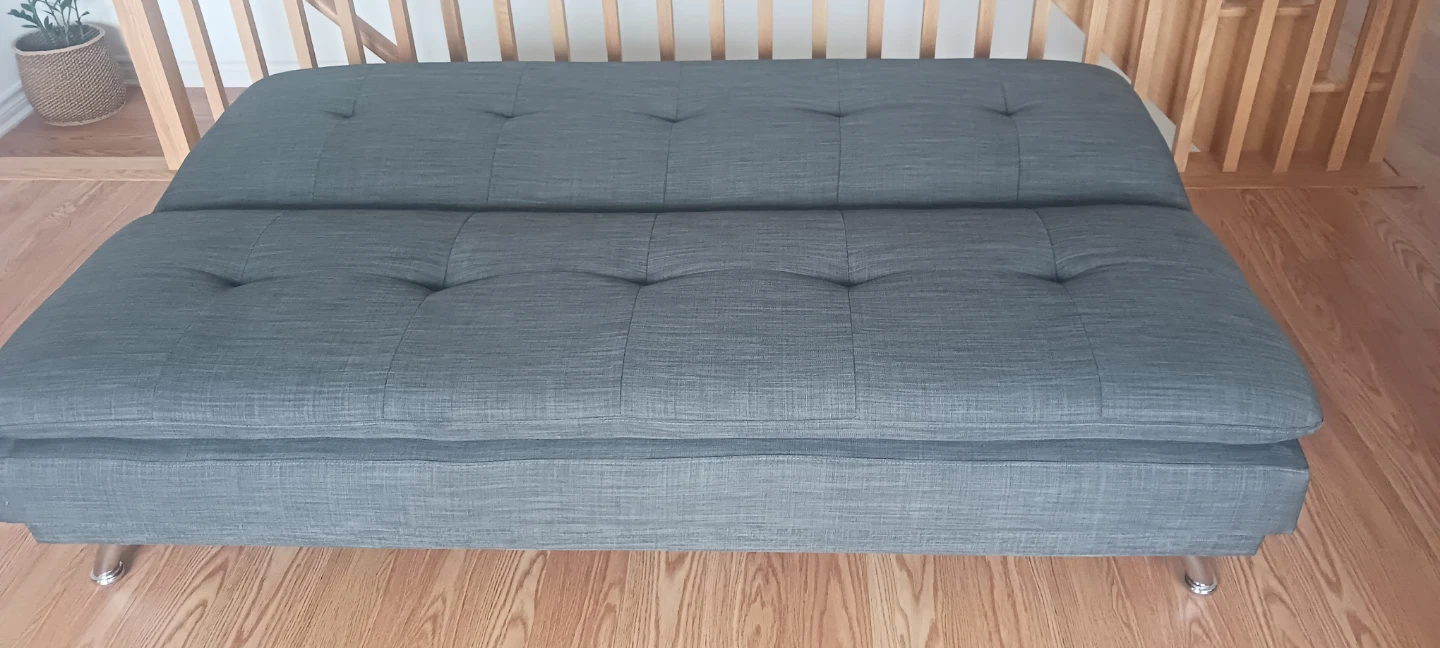Brick Grey Tufted Sofa Bed - photo 4