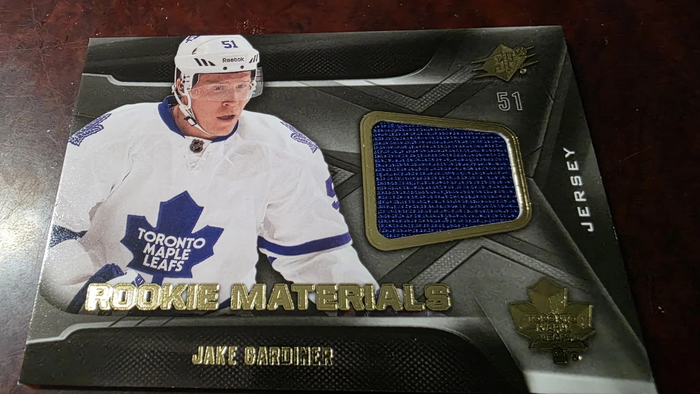 Jake Gardiner Rookie Materials Jersey Trading Card