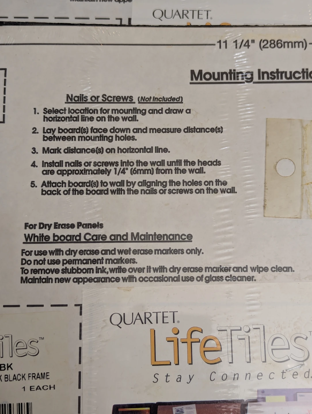 NEW 2 Lifetiles dry erase/corkboard wall mounts 12” x 14” $5 ea - photo 4