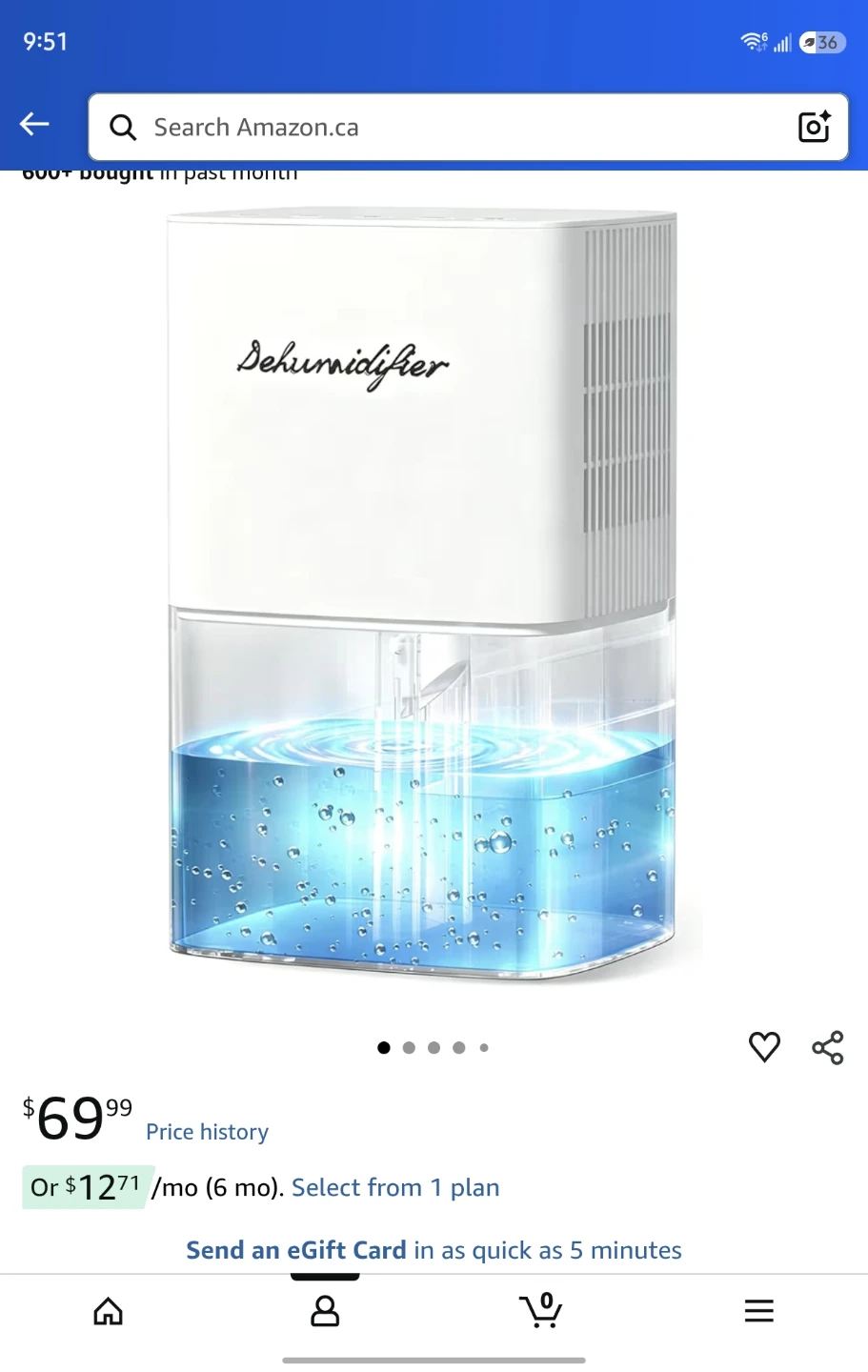 BeOkay Dehumidifier 1657ML 58OZ