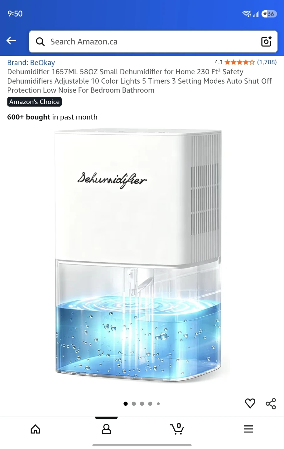 BeOkay Dehumidifier 1657ML 58OZ - photo 2