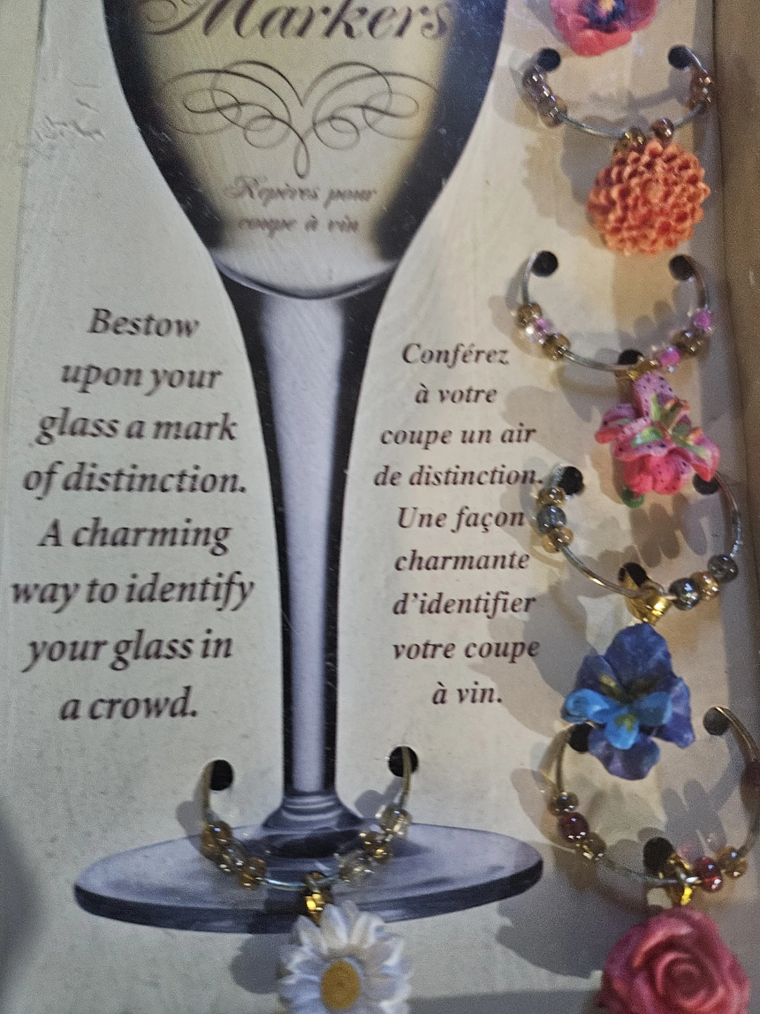 Boston Warehouse Wine Markers Flower Set - photo 3