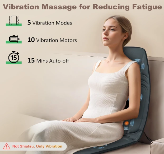 Back Massage Seat Cushion with Heat and Vibration - NEW - photo 3