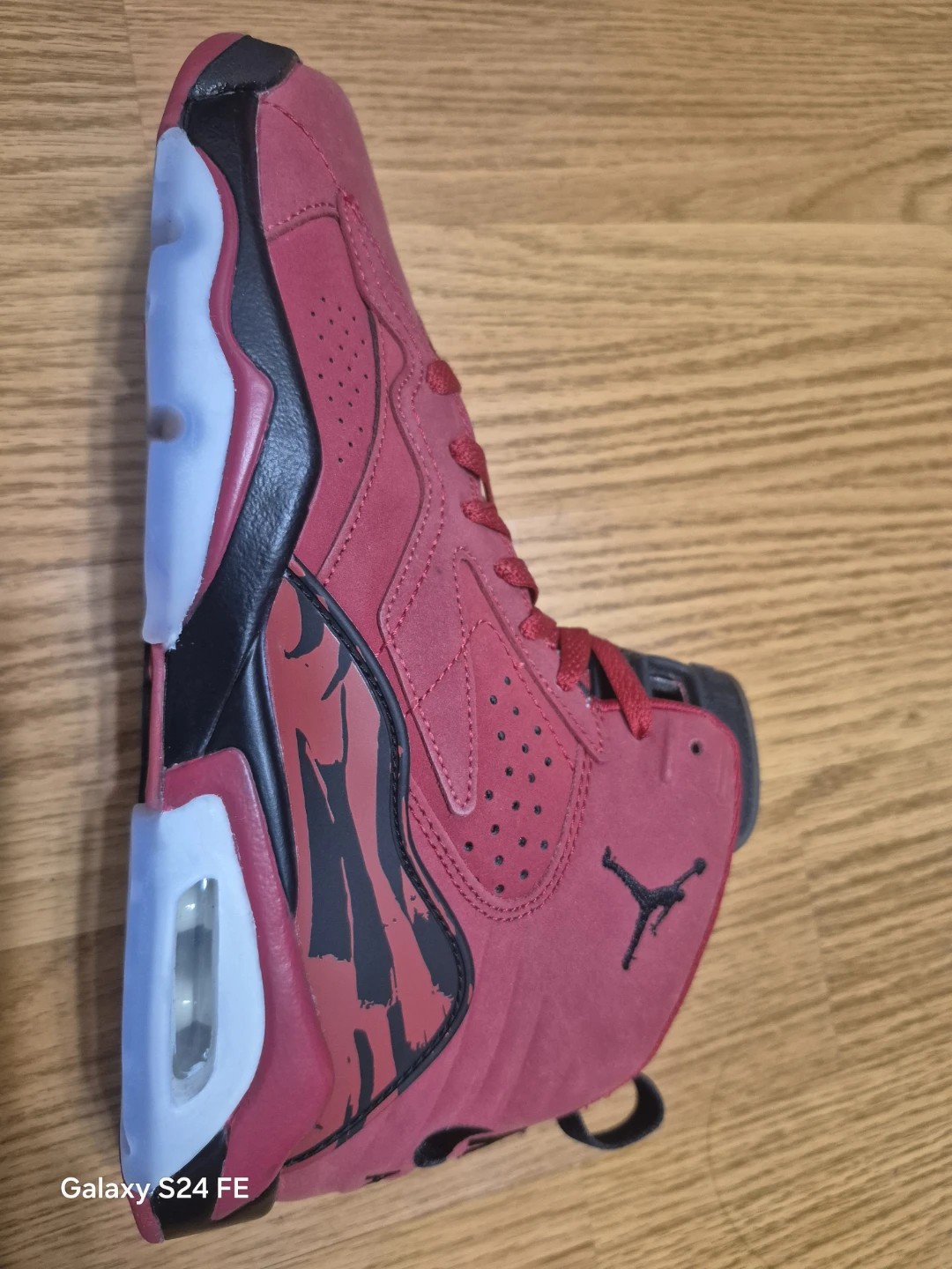 Air Jordan 6 Retro Red Suede Sneakers - photo 4