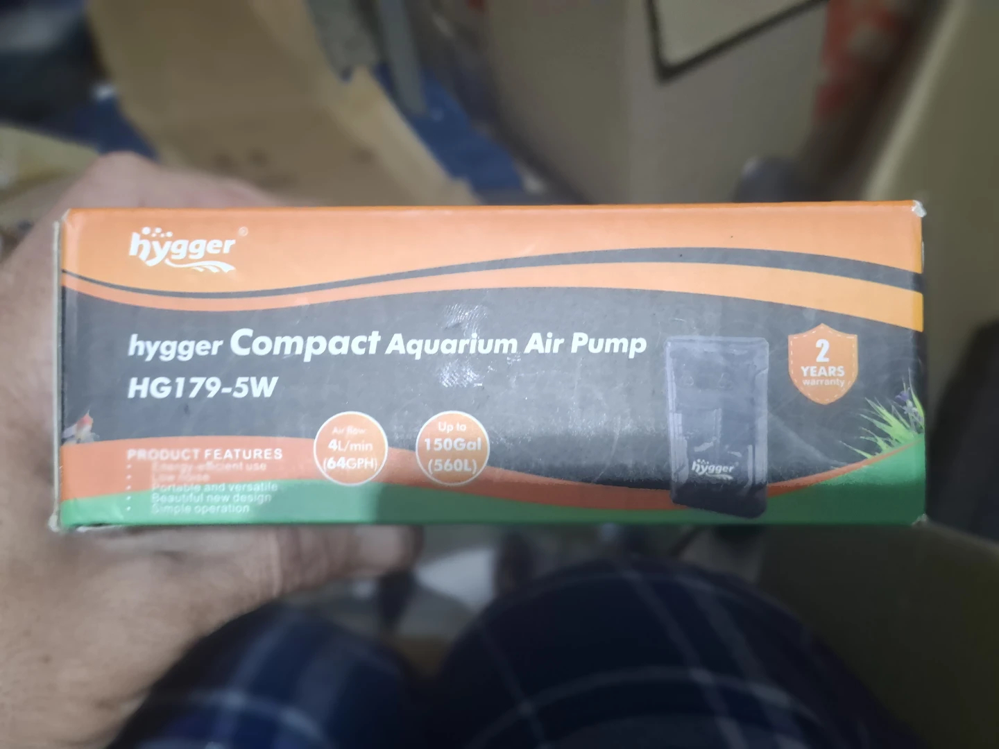 hygger Compact Aquarium Air Pump HG179-5W - photo 3