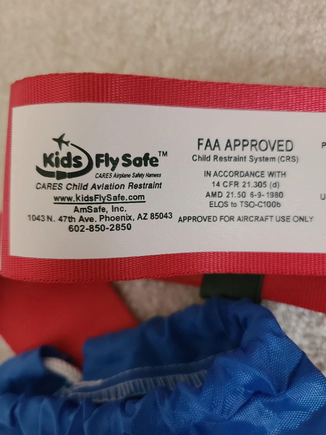 Official Kids Airplane Travel Harness (CARES™) - photo 2