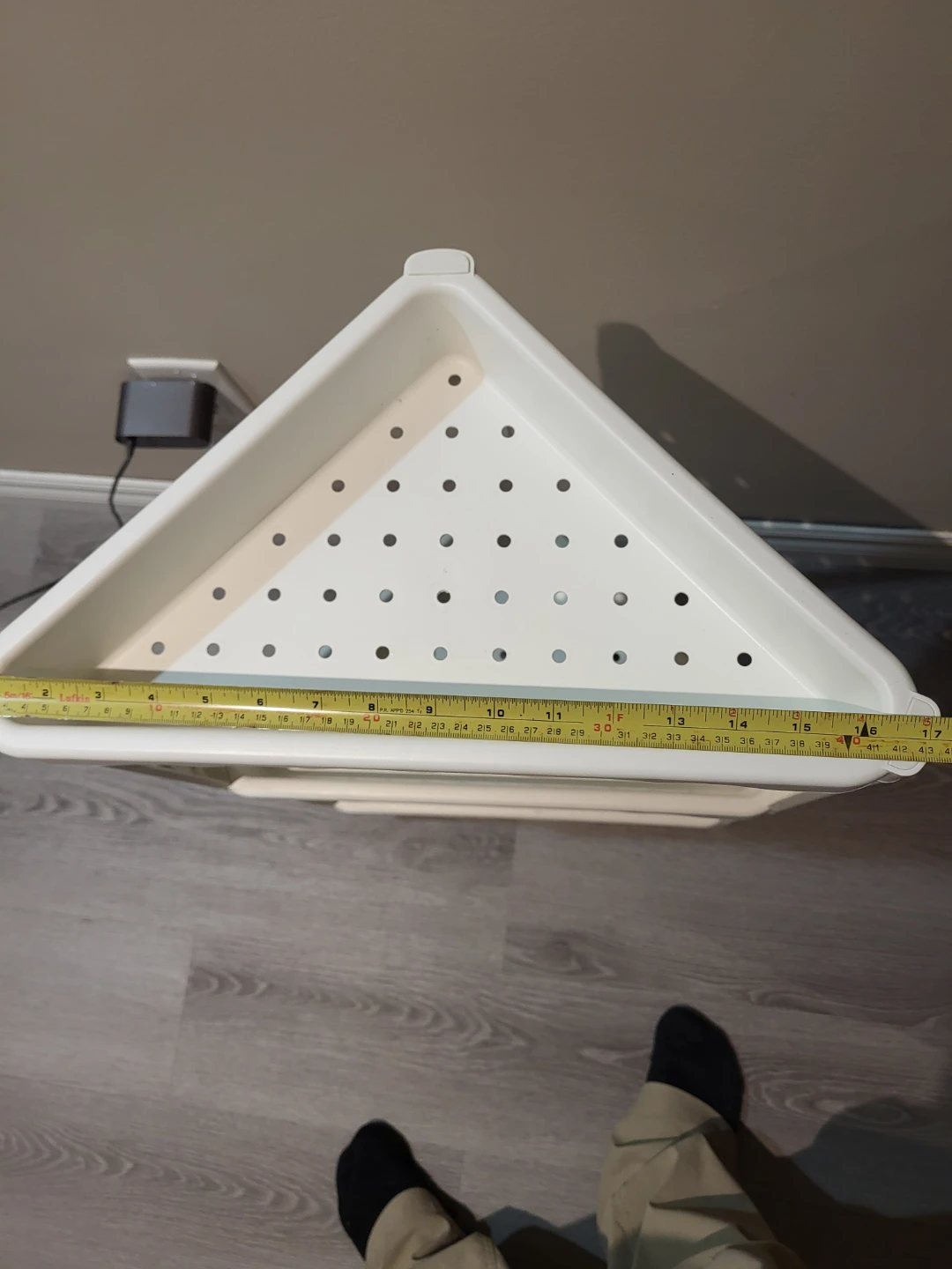 White 3-Tier Ikea Vesken Corner Shelf - photo 3