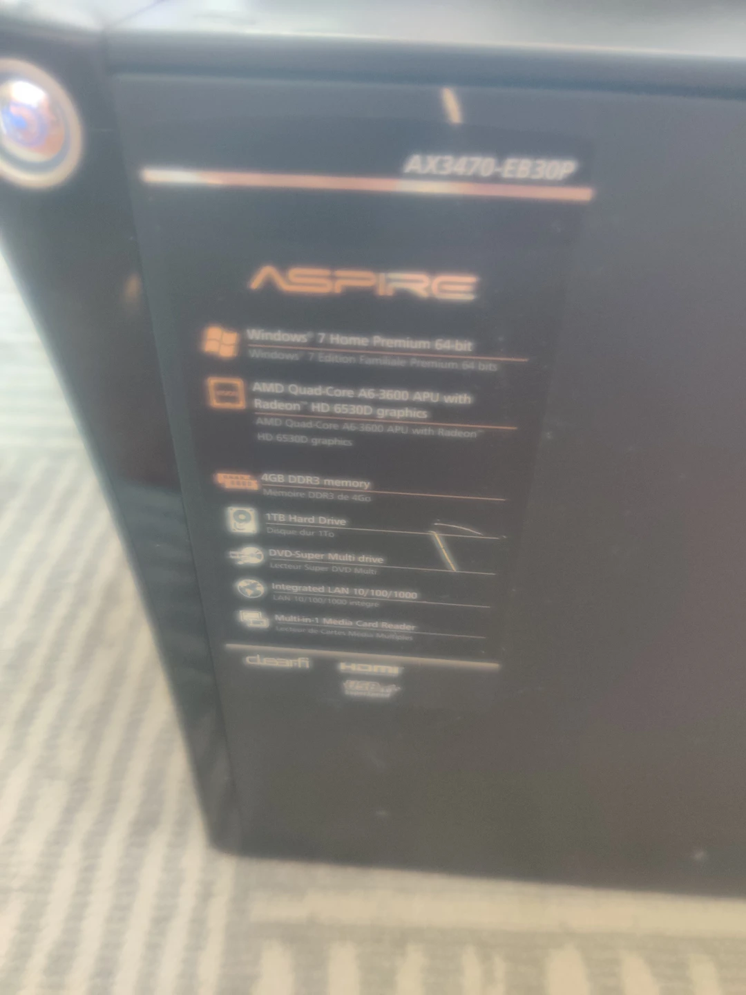 Acer Aspire Desktop Computer - photo 2