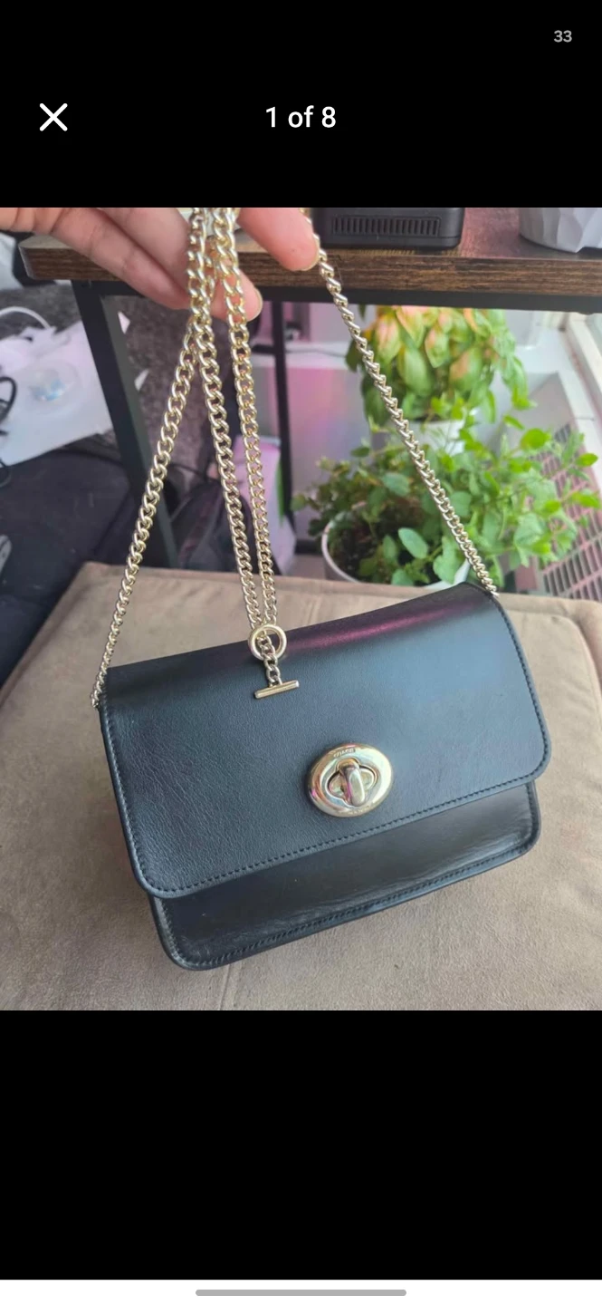 Coach Black Leather Shoulder Bag